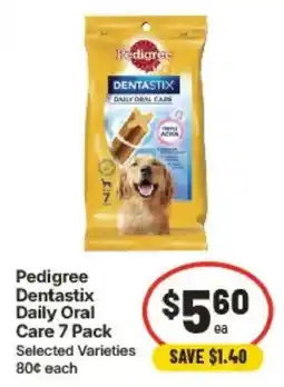 IGA Pedigree Dentastix Daily Oral Care 7 Pack offer