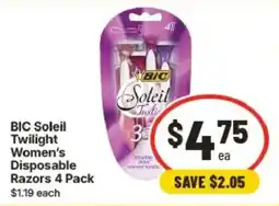 IGA BIC Soleil Twilight Women's Disposable Razors offer