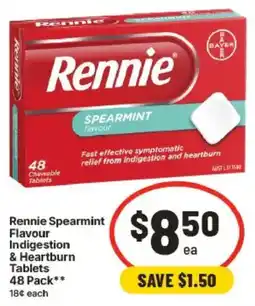 IGA Rennie Spearmint Tablets offer