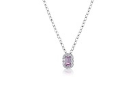 Bevilles Jewellery Georgini Pink Sapphire Cubic Zirconia Silver 3mm Necklace offer