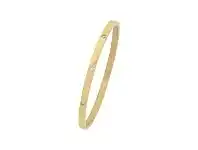 Bevilles Jewellery Stainless Steel Hammer Set Crystal Yellow Bangle offer