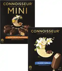 Coles Connoisseur Ice Cream Sticks-6 Pack 320mL-400mL offer
