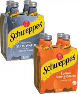 Coles Schweppes Mixers, Soft Drink or Mineral Water 4x300mL offer