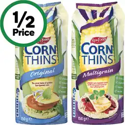 Woolworths Real Foods Corn Thins offer