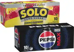 Coles Pepsi or Solo Soft Drink 10x375mL offer