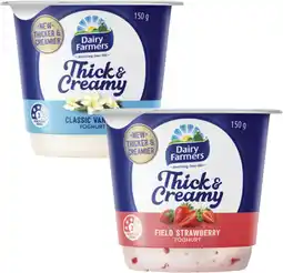 Coles Dairy Farmers Thick & Creamy Yoghurt-150g offer