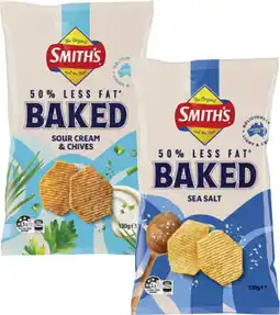 Coles Smith's Oven Baked Chips offer