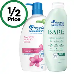 Woolworths Head & Shoulders BARE Anti Dandruff Shampoo 400ml or Anti Dandruff Shampoo or Conditioner 660ml offer