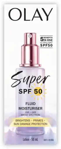 Coles Olay Super SPF50 Fluid Moisturiser offer
