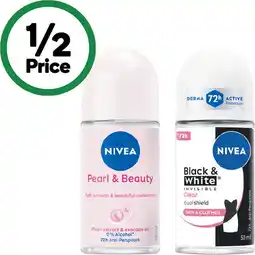 Woolworths Nivea 72h Antiperspirant Roll On Deodorant offer