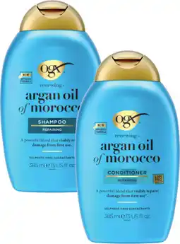 Coles Ogx Argan Oil of Morocco Shampoo or Conditioner 385mL offer