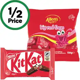 Woolworths Nestlé Medium Chocolate Bars 35-50g or Allen’s Lolly Bags 60-64g offer