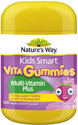 Coles Nature's Way Kids Smart Vita Gummies Multi-Vitamin Plus offer