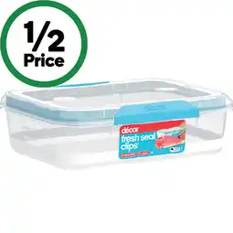 Woolworths Décor Fresh Seal Clips Oblong Container offer