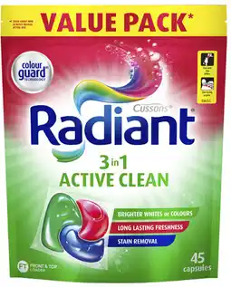 Coles Radiant Laundry Capsules offer