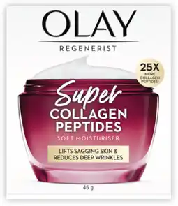 Coles Olay Regenerist Collagen Peptides Moisturiser offer