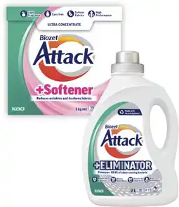 Coles Biozet Attack Plus Laundry Liquid 2 Litre or Powder 2kg offer