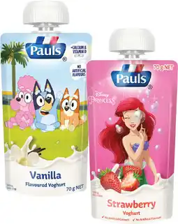 Coles Pauls Kids Yoghurt Pouch offer