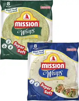 Coles Mission Wraps 567g offer