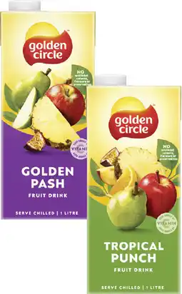 Coles Golden Circle Tetra Fruit Drink offer
