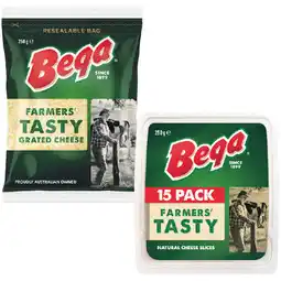 Woolworths Bega Block, Grated or Sliced Cheese 250g offer