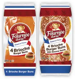 Coles La Fournee Doree Brioche Burger Buns 250g offer