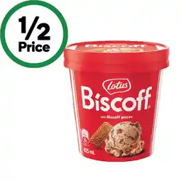 Woolworths NEW Lotus Biscoff Frozen Dessert Tub offer