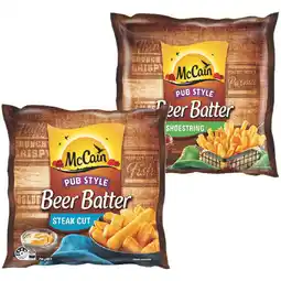 Woolworths McCain Beer Batter Chips or Wedges 750g offer