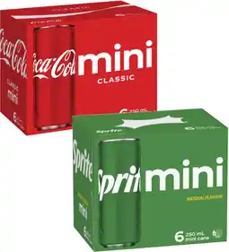 Coles Coca-Cola, Fanta or Sprite Soft Drink 6x250mL offer