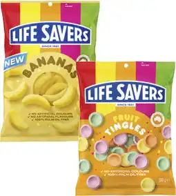Coles Life Savers Lollies-205g offer
