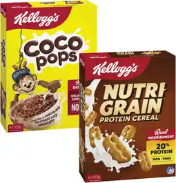 Coles Kellogg's Coco Pops 535g or Nutri Grain 470g offer