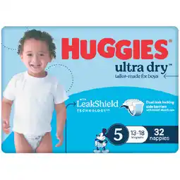 Woolworths Huggies Ultra Dry Bulk Nappies-54 offer