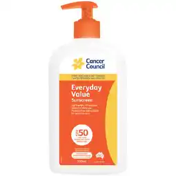 Woolworths Cancer Council SPF 50 Everyday Value Sunscreen§ offer