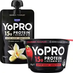 Coles YoPro High Protein Yoghurt Pouch No Sugar Added 150g or High Protein Yoghurt Pot 160g offer