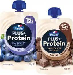 Coles Pauls Plus+ Protein Yoghurt Pouch offer