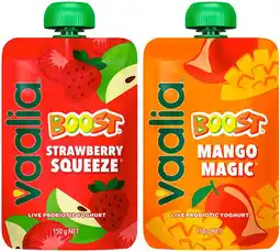 Coles Vaalia Boost Probiotic Yoghurt Pouch offer