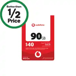 Woolworths Vodafone $40 Starter Pack‡ offer