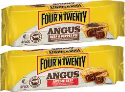 Coles Four'N Twenty Angus Beef Pies 700g offer