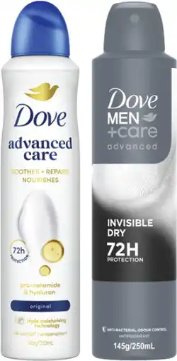 Coles Dove Advanced 72hr Aerosol Deodorant offer