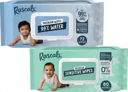 Coles Rascals Premium Baby Wipes-80 Pack offer