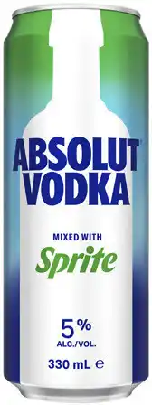 Coles Absolut & Sprite Cans offer