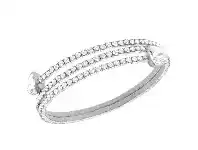 Bevilles Jewellery Swarovski Twisty Silver Plated Crystal Bangle offer