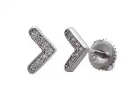 Children&#039;s Cubic Zirconia Arrow Earrings in Sterling Silver