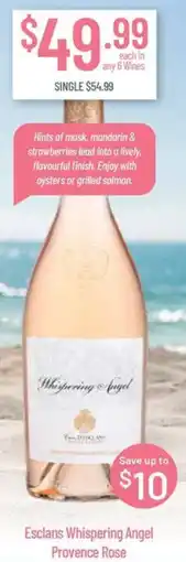 Chambers Cellars Esclans Whispering Angel Provence Rose offer