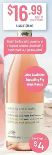 Chambers Cellars Squealing Pig Wine offer