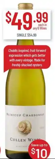 Chambers Cellars Metricup Chardonnay offer