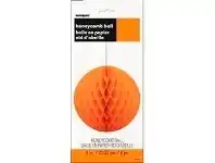 Hanging Decoration - Honeycomb Ball, Orange 20 cm
