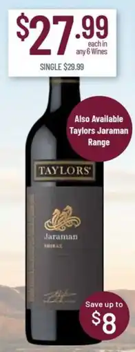 Chambers Cellars Taylors Jaraman Shiraz offer