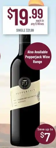Chambers Cellars Pepperjack Cabernet Sauvignon offer