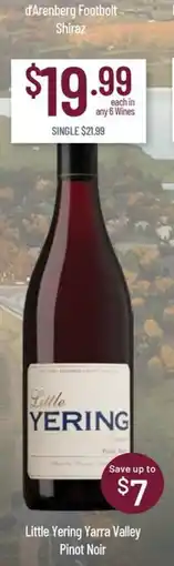 Chambers Cellars Little Yering Yarra Valley Pinot Noir offer